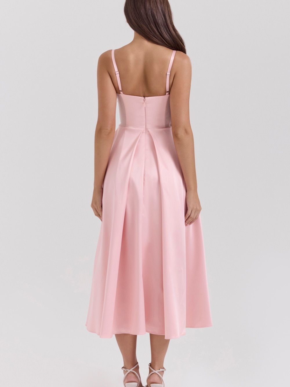 House of CB Pink Satin Midi Dress - Picture 6 of 6